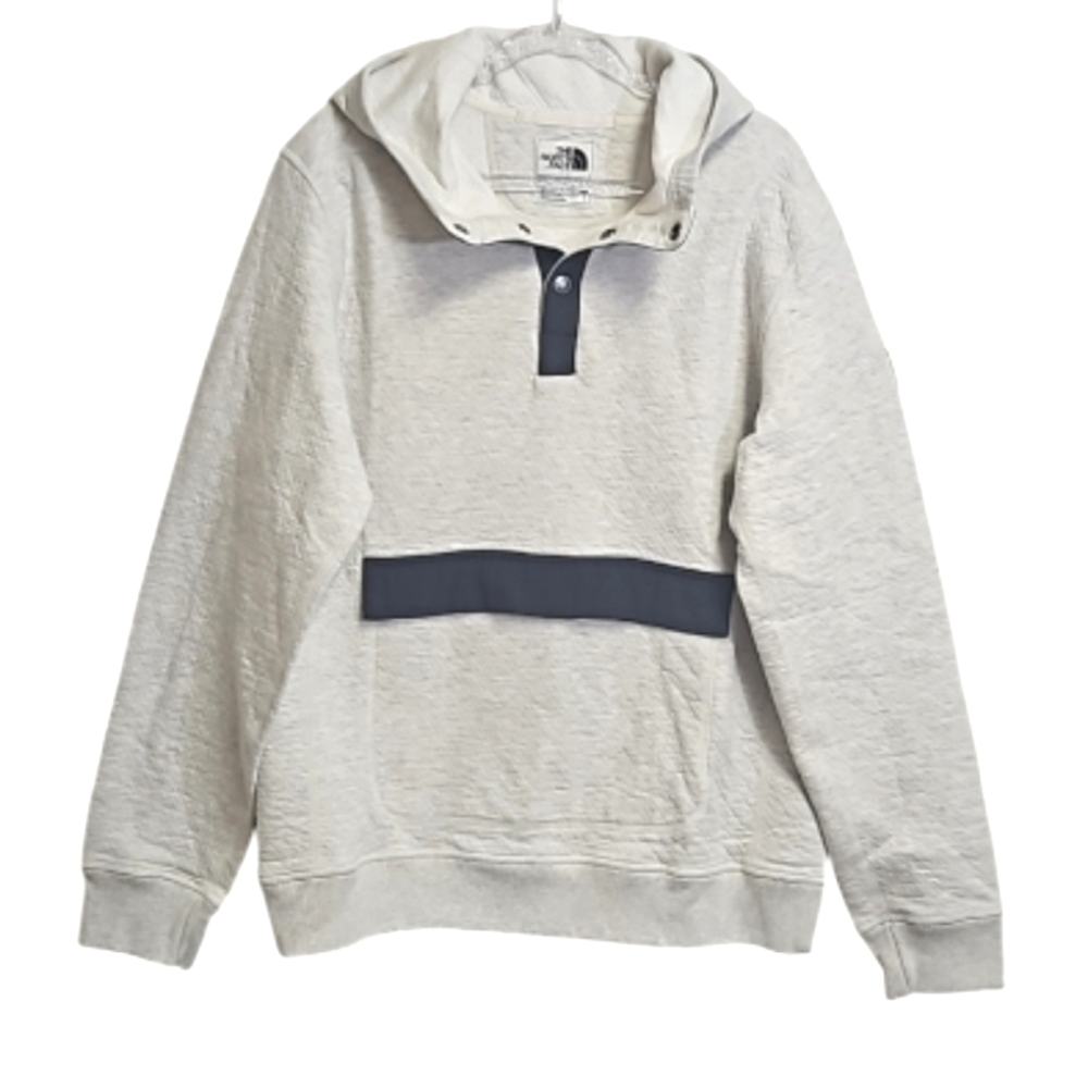 The North Face Anorak pullover 1/4 snap button fleece hoodie jacket men's medium
